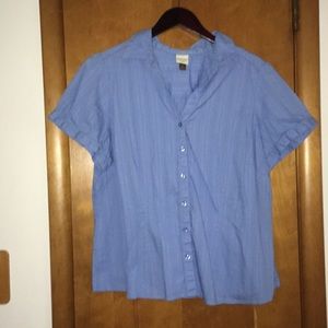 Sonoma Blue Button-Up Tee